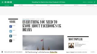 Everything You Should Know About Facebook's UK Privacy Drama ...