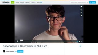 Facebuilder + Geotracker in Nuke V2 on Vimeo