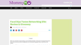 FaceChipz Tween Networking Site: Review & Giveaway - Mommy PR
