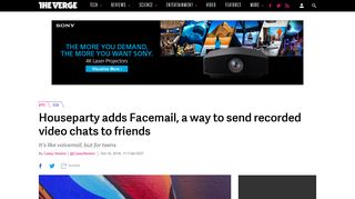 Houseparty adds Facemail, a way to send recorded video chats to ...