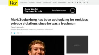 From Facemash to congressional testimony: Mark Zuckerberg is sorry ...