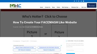 How to create a website like FACEMASH / HOT OR NOT