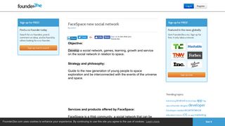 FaceSpace new social network - Founder2be