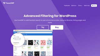 FacetWP: Advanced Filtering and Faceted Search Plugin for WordPress