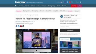 How to fix FaceTime sign-in errors on Mac | TechRadar