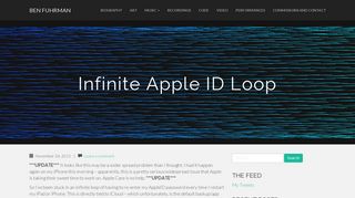Infinite Apple ID Loop – Ben Fuhrman