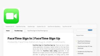 FaceTime Sign In | FaceTime Sign Up - FaceTime For PC