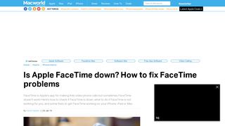 Is Apple FaceTime down? How to fix FaceTime problems - Macworld UK