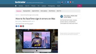 How to fix FaceTime sign-in errors on Mac | TechRadar
