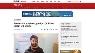 Facewatch 'thief recognition' CCTV on trial in UK stores - BBC News