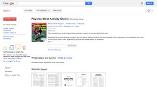 Physical Best Activity Guide: Elementary Level