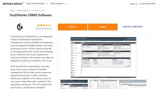 FaciliWorks CMMS Software - 2019 Reviews, Pricing & Demo