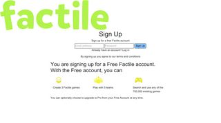 Sign Up - Factile