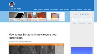 How to use Instagram's new secure two-factor login | Cult of Mac
