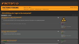 [SOLVED]How do I login to the mod portal? - Factorio Forums