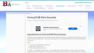Configuring FactoryTalk Security, and adding the Login and Logout ...