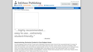 Infobase Publishing - About Our Databases