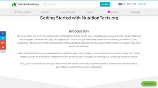 Getting Started with NutritionFacts.org | NutritionFacts.org