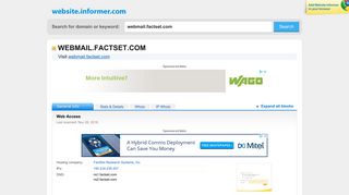 webmail.factset.com at WI. Web Access - Website Informer