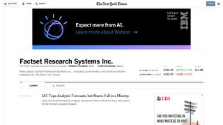 Factset Research Systems Inc. - The New York Times