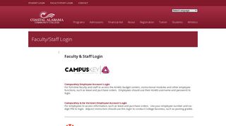 Faculty/Staff Login - Coastal Alabama Community College