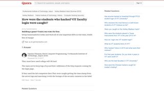 How were the students who hacked VIT faculty login were caught ...