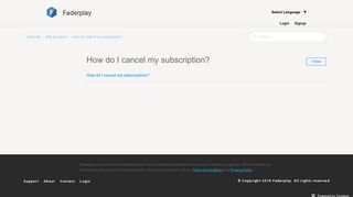 How do I cancel my subscription? – faderplay