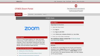 CFAES Zoom Portal