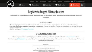 Register - Forged Alliance Forever