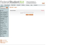 Federal Student Aid - IFAP: My IFAP - Password Reset - ED.gov