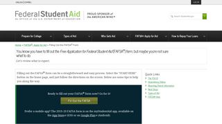 Filling Out the FAFSA® Form | Federal Student Aid