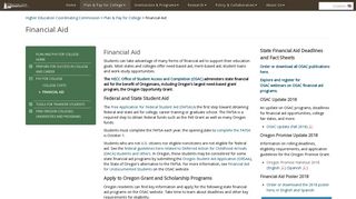 State of Oregon: Plan & Pay for College - Financial Aid - Oregon.gov