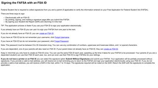 Signing the FAFSA with an FSA ID - FAFSA®: Apply for Aid