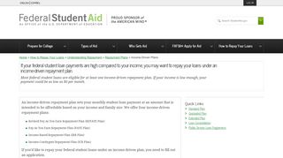 Income-Driven Plans | Federal Student Aid