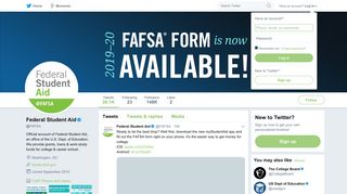 Federal Student Aid (@FAFSA) | Twitter