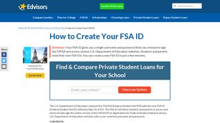 FSA ID for Signing the FAFSA and More | Edvisors