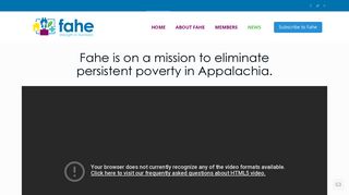 Fahe is on a mission to eliminate persistent poverty in Appalachia.
