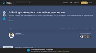 Failed login attempts - how to determine source - Experts Exchange