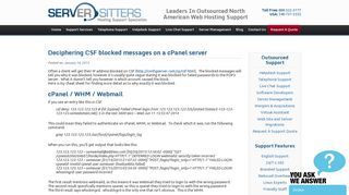 Deciphering CSF blocked messages on a cPanel server | Server Sitters
