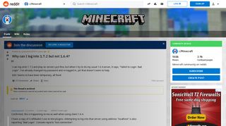 Why can I log into 1.7.2 but not 1.6.4? : Minecraft - Reddit
