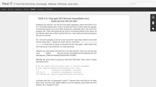 ESXi 5.5: Host gets 503 Service Unavailable error, hostd service will ...