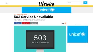 503 Service Unavailable Error (How to Fix It) - Lifewire