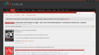 Windows .exe - connection lost Failed to login: java.net ...