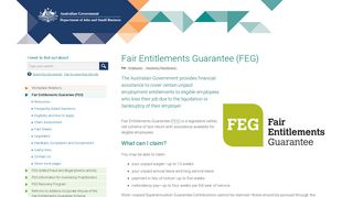 Fair Entitlements Guarantee (FEG) | Department of Jobs and Small ...