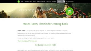 Existing Customers | Mates Rates Loyalty Reward ... - Fair Go Finance