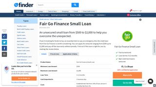 Fair Go Finance Small Loan (up to $2k) - Review & Fees | finder.com.au