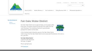 Fair Oaks Water District - San Juan Water District