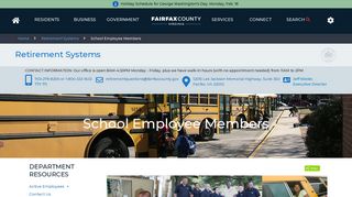 School Employee Members | Retirement Systems - Fairfax County