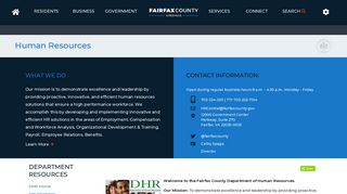 Department Homepage | Human Resources - Fairfax County