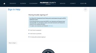 Sign In Help - Fairfax County